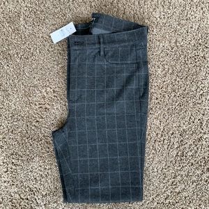 LOFT High-Waisted Skinny Plaid Dress Pant